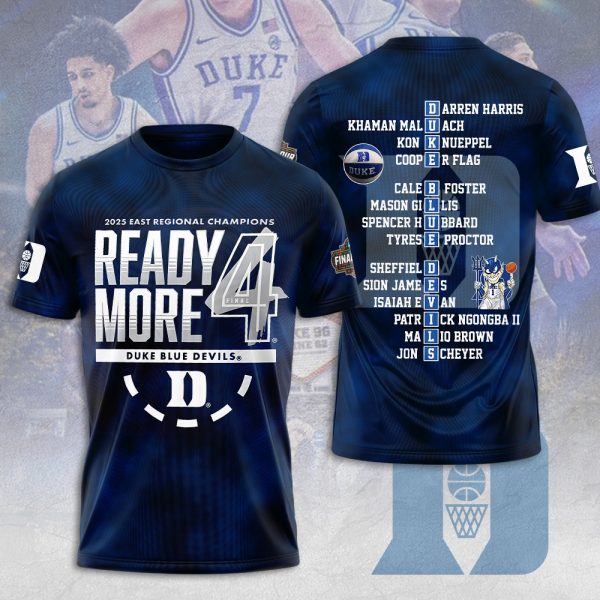 Duke Blue Devils Men’s Basketball 3D T-Shirt