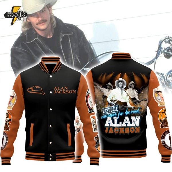 Alan Jackson Last Call One More For The Road Tour Baseball Jacket