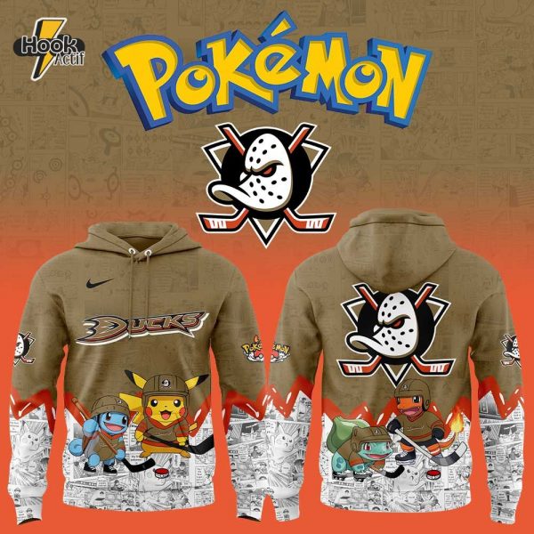Anaheim Ducks x Pokémon New Combo Hoodie Jogger Cap