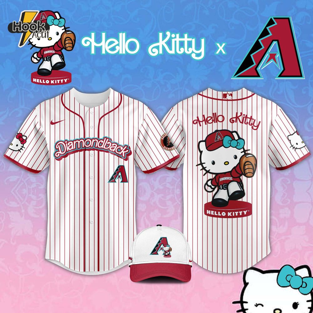 Arizona Diamondbacks MLB x Hello Kitty Night Jersey 2025 Arizona Diamondbacks MLB x Hello Kitty Night Jersey 2025
