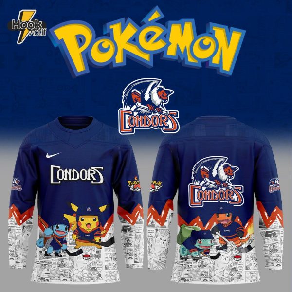 Bakersfield Condors x Pokémon New Combo Hockey Jersey Jogger Cap