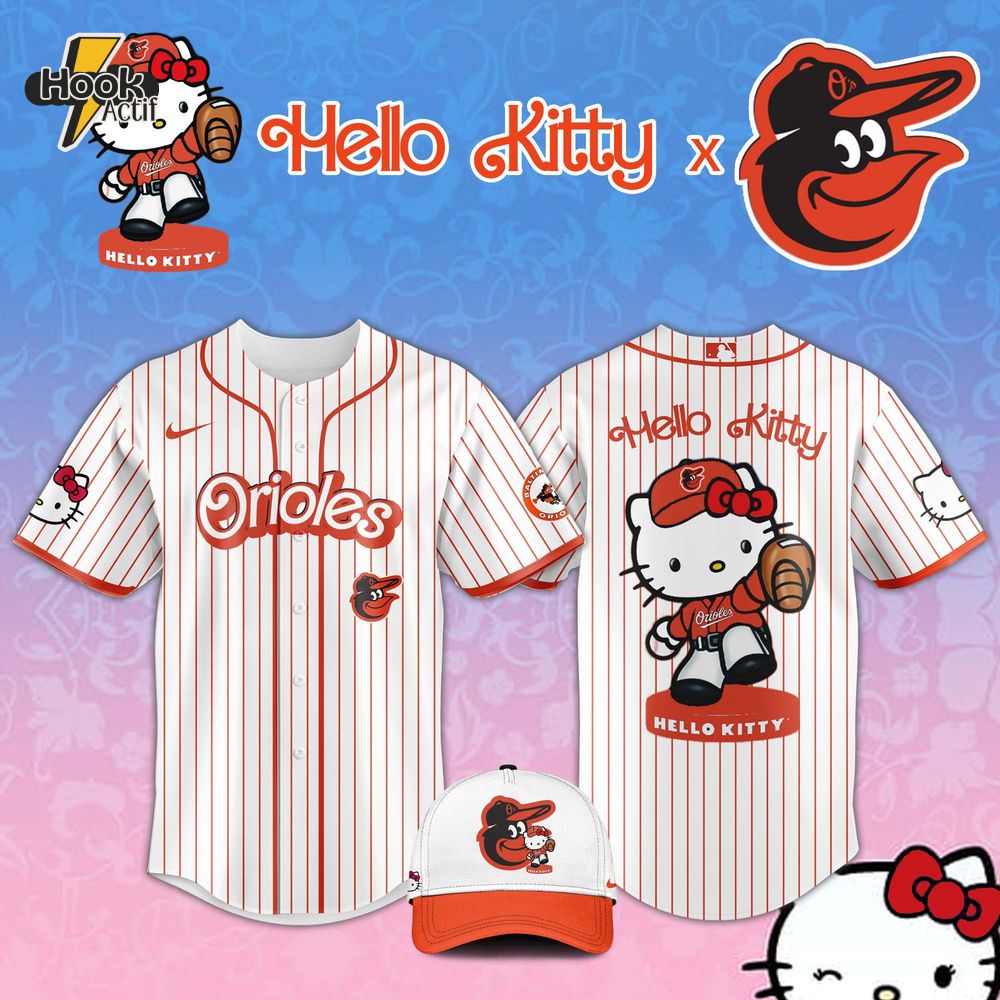Baltimore Orioles MLB x Hello Kitty Night Jersey 2025 Baltimore Orioles MLB x Hello Kitty Night Jersey 2025