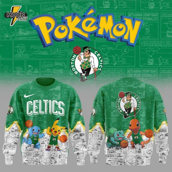 Boston Celtics x Pokémon New Combo Sweatshirt Jogger Cap