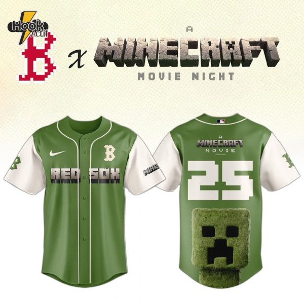 Boston Red Sox Mlb X A Minecraft Movie Night Jersey Editions Limited