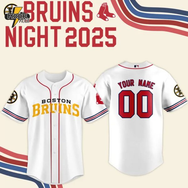 Boston Red Sox x 2025 Boston Bruins Night Baseball Jersey