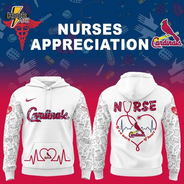 Cardinals St.Louis Nurses Appreciation White Hoodie