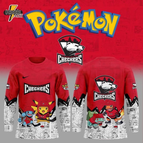 Charlotte Checkers x Pokémon New Combo Hockey Jersey Jogger Cap