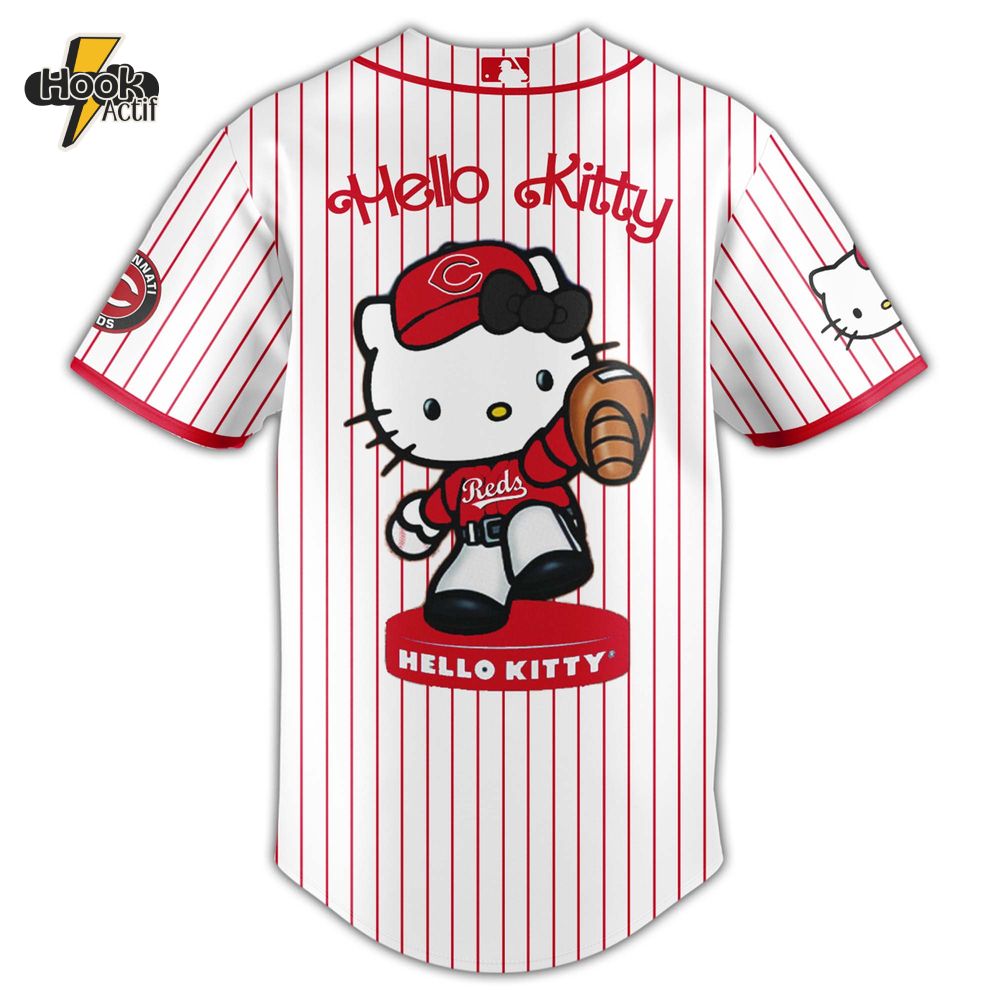Cincinnati Reds MLB x Hello Kitty Night Jersey 2025 Cincinnati Reds MLB x Hello Kitty Night Jersey 2025