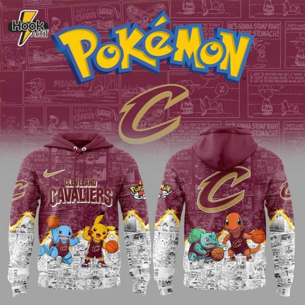 Cleveland Cavaliers x Pokémon New Combo Hoodie Jogger Cap