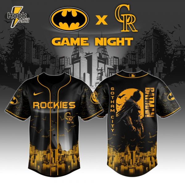 Colorado Rockies x DC Batman Game Night Special Baseball Jersey