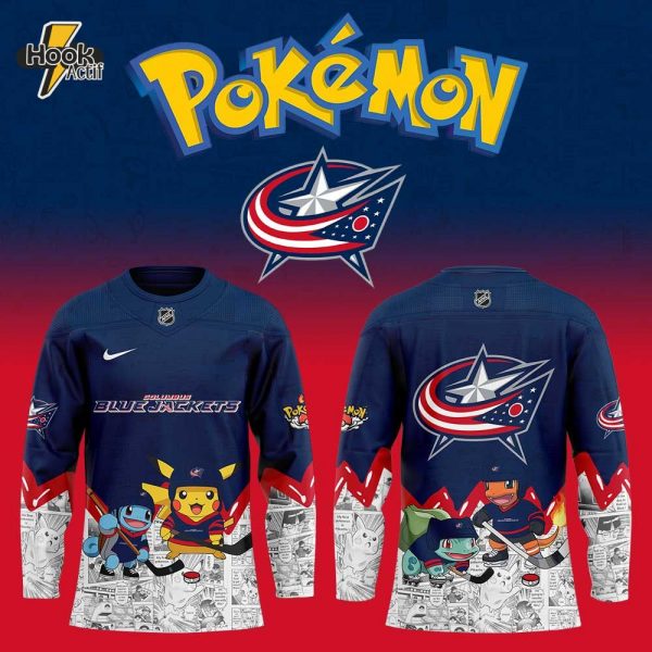 Columbus Blue Jackets x Pokémon Hockey Jersey Limited Edition