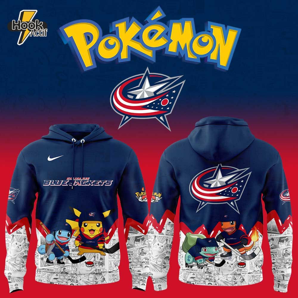 Columbus Blue Jackets x Pokémon Hoodie Limited Edition Columbus Blue Jackets x Pokémon Hoodie Limited Edition
