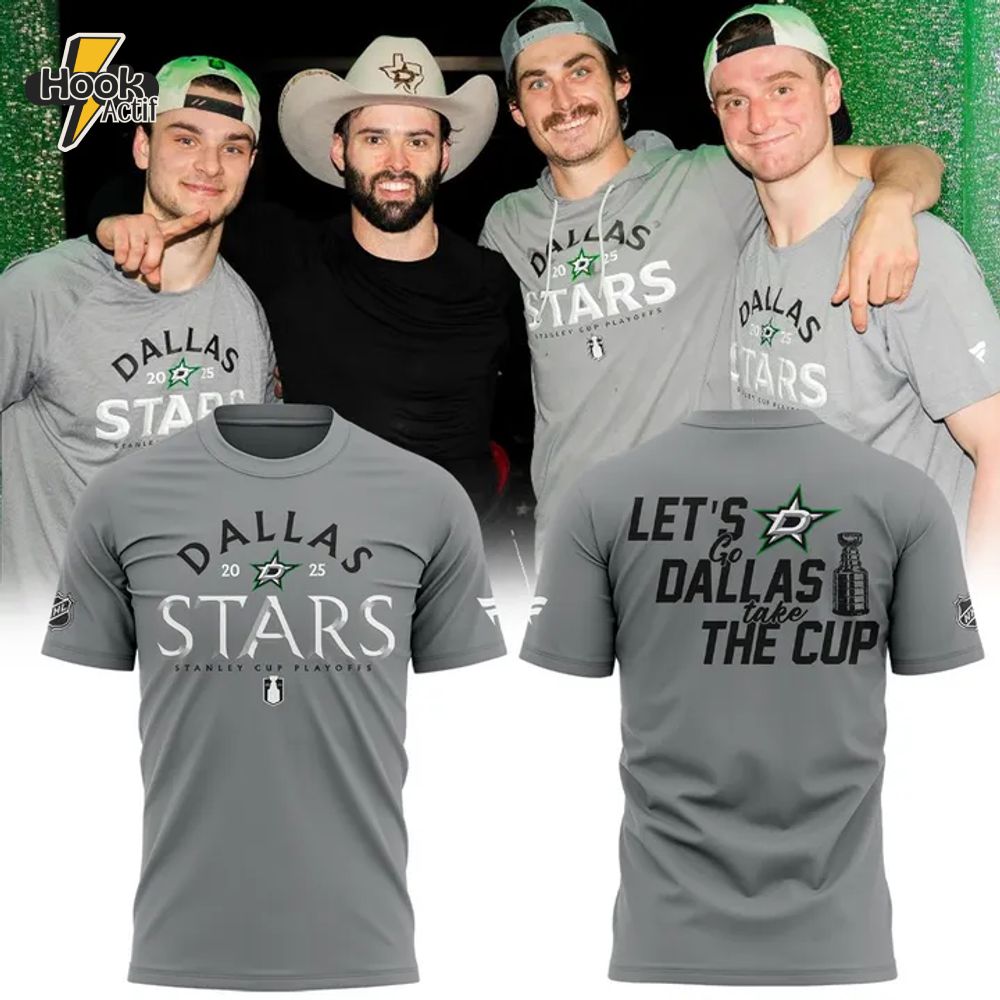 Dallas Stars 2025 Stanley Cup Playoffs Grey Tee Dallas Stars 2025 Stanley Cup Playoffs Grey Tee