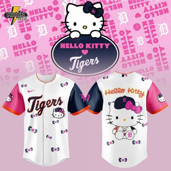 Detroit Tigers x Hello Kitty New Combo Baseball Jersey Jogger Cap