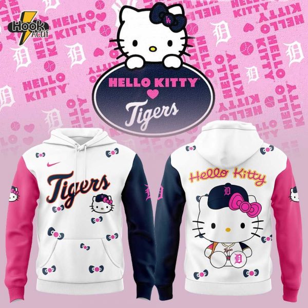 Detroit Tigers x Hello Kitty New Combo Hoodie Jogger Cap