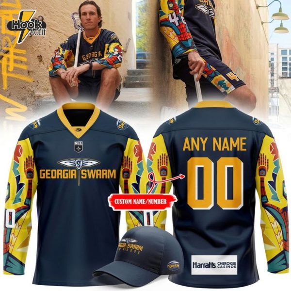 Georgia Swarm x 2025 MARVEL Super Hero uniform Combo NHL Jersey Cap