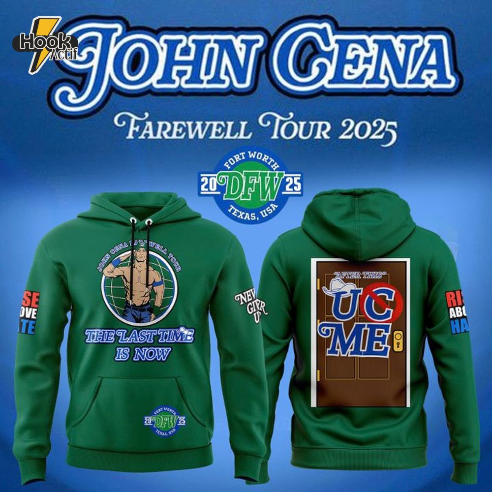 Green John Cena Farewell Tour 2025 Dallas Hoodie, Cap Green John Cena Farewell Tour 2025 Dallas Hoodie, Cap