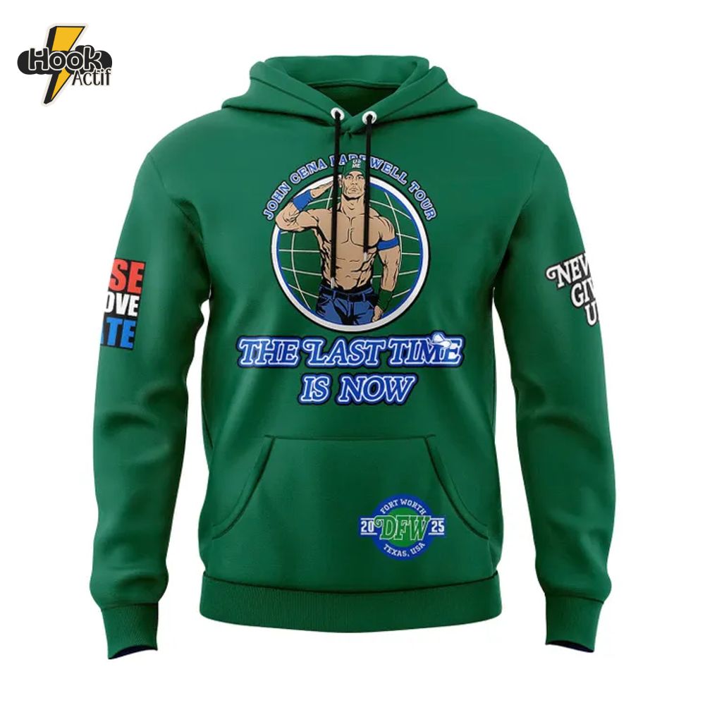 Green John Cena Farewell Tour 2025 Dallas Hoodie, Cap Green John Cena Farewell Tour 2025 Dallas Hoodie, Cap