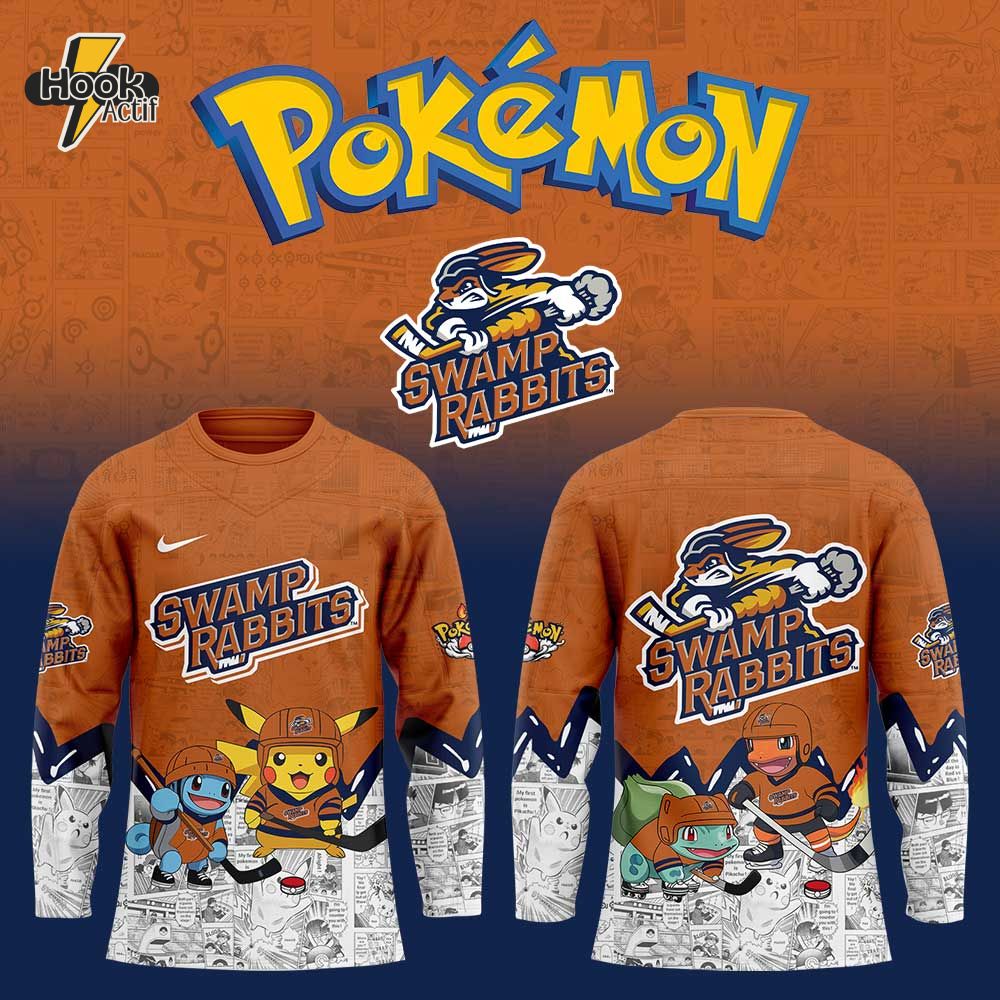Greenville Swamp Rabbits x Pokémon Hockey Jersey Limited Edition Greenville Swamp Rabbits x Pokémon Hockey Jersey Limited Edition