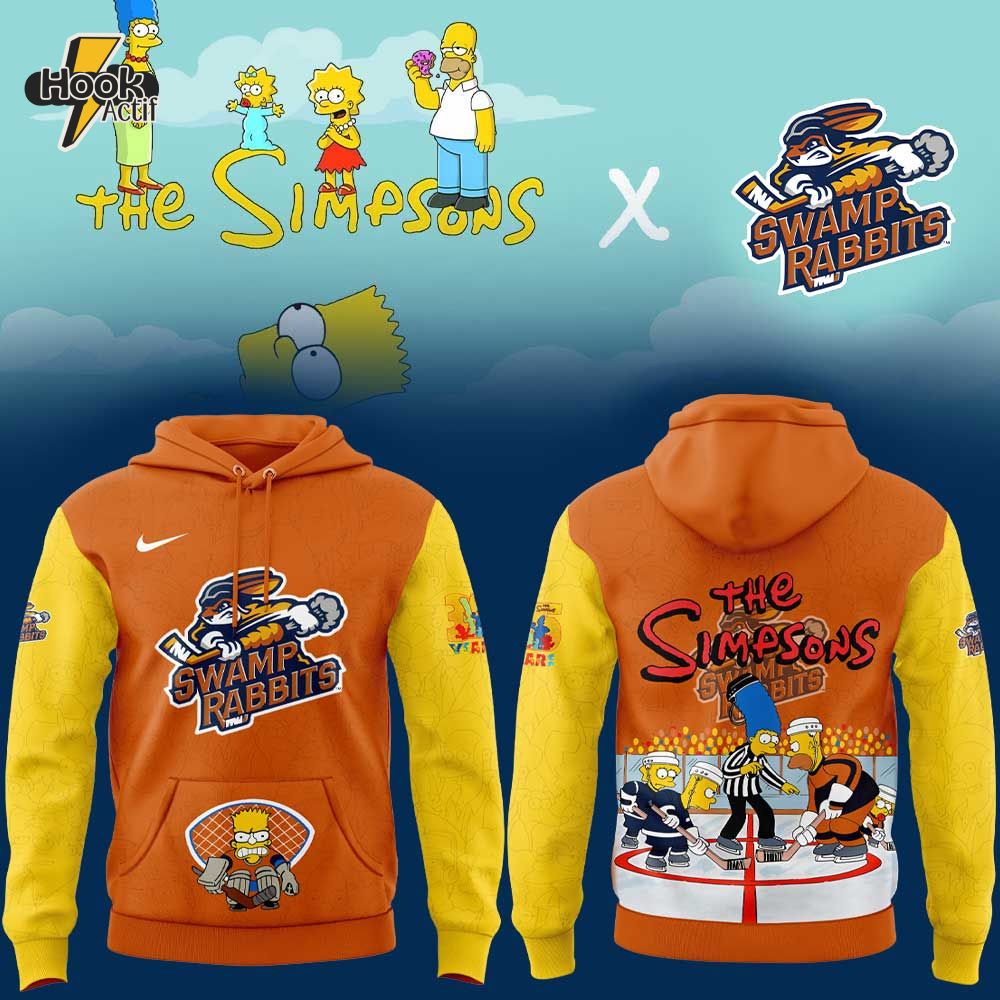 Greenville Swamp Rabbits x The Simpsons 35th Anniversary Hoodie Limited Edition Greenville Swamp Rabbits x The Simpsons 35th Anniversary Hoodie Limited Edition