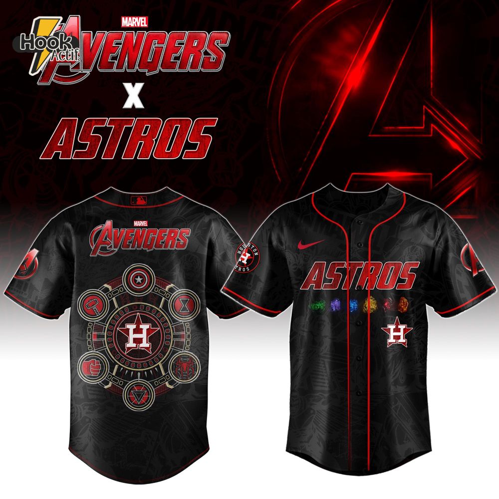 Houston Astros UT x Avengers Night Game Limited Edition Baseball Jersey 2025 Houston Astros UT x Avengers Night Game Limited Edition Baseball Jersey 2025