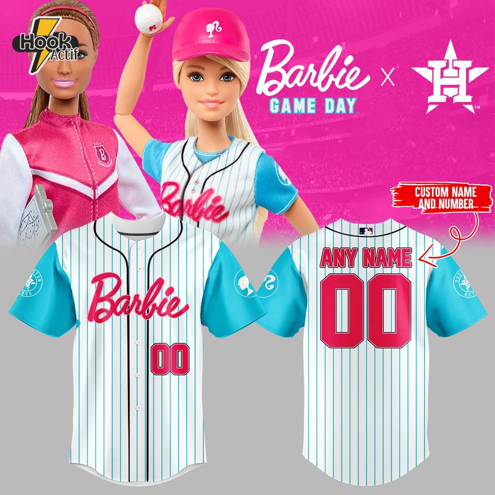 Houston Astros x Barbies 2025 Custom Blue White Jersey Houston Astros x Barbies 2025 Custom Blue White Jersey