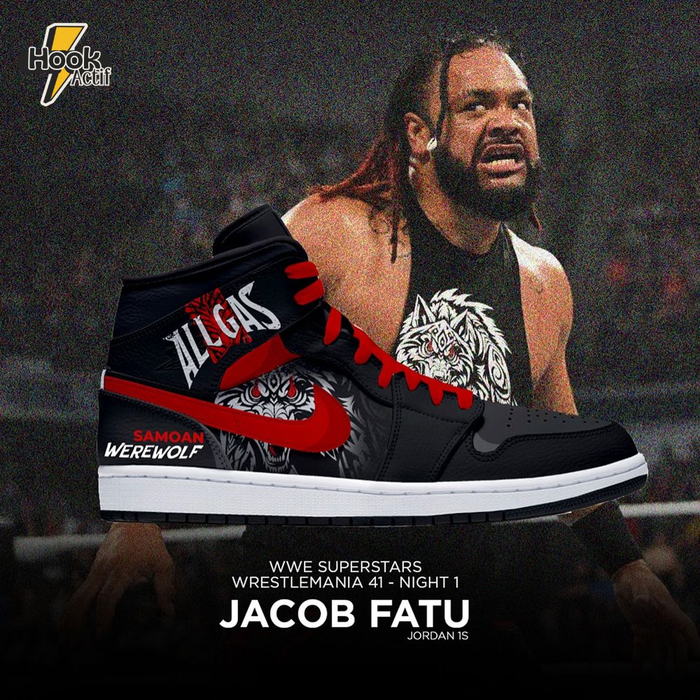 Jacob Fatu WWE Superstars WrestleMania 41 Night Nike Jordan 1 Jacob Fatu WWE Superstars WrestleMania 41 Night Nike Jordan 1