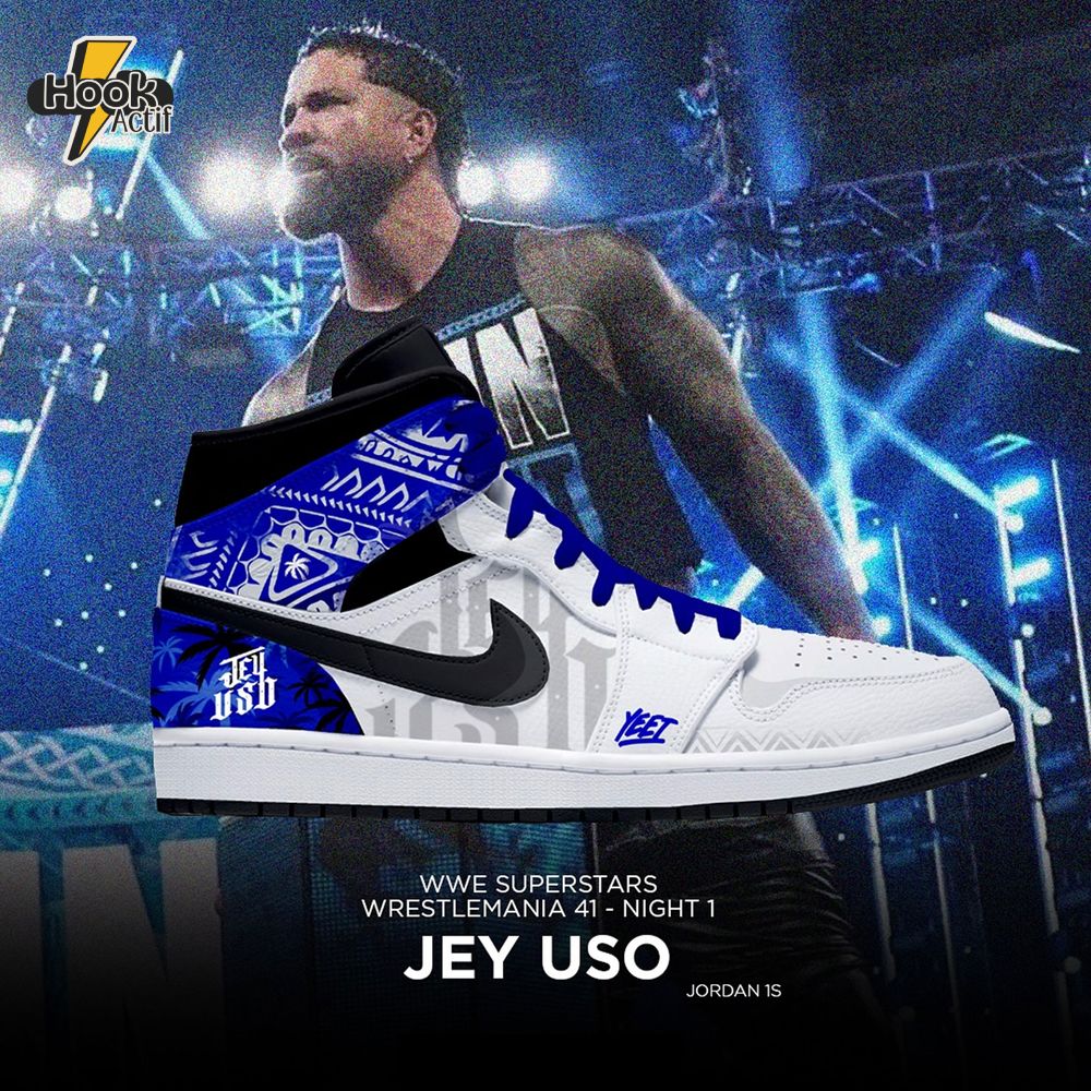Jey Uso WWE Superstars WrestleMania 41 Night Nike Jordan 1 Jey Uso WWE Superstars WrestleMania 41 Night Nike Jordan 1