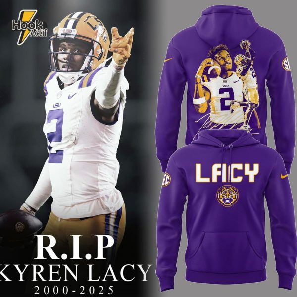LSU Tigers RIP Kyren Lacy 2025 Special Hoodie Set
