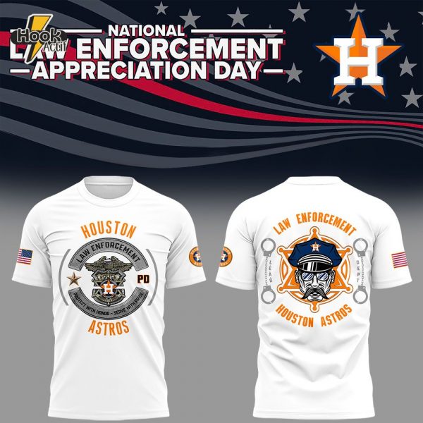 Limited Edition Astros x Law Enforcement Appreciation Day 2025 Tshirt
