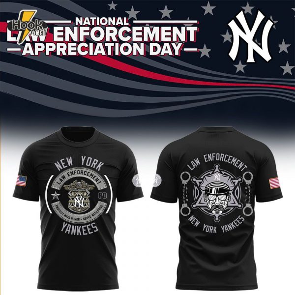 Limited Edition Yankees x Law Enforcement Appreciation Day 2025 Combo Tshirt Jogger Cap
