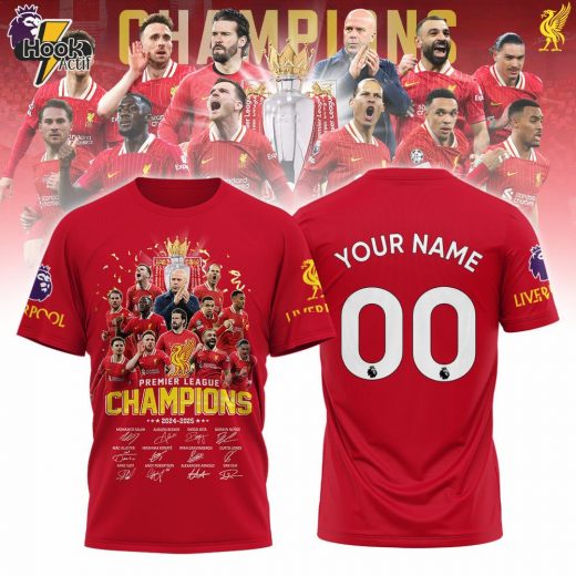 Liverpool Premier League Champions 2024-2025 Custom Tee