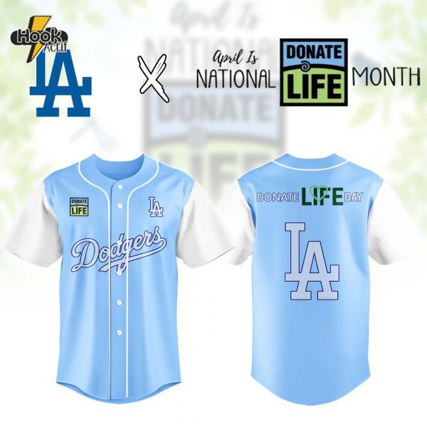 Los Angeles Dodgers MLB x Donate Life Month Baseball Jersey