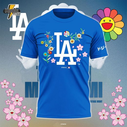 Los Angeles Dodgers x Takashi Murakami Japanese Heritage Night Blue Tshirt