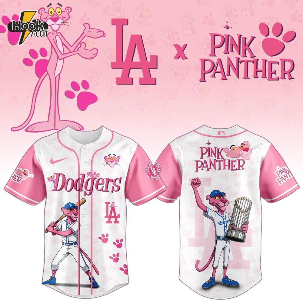 Los Angeles Dodgers x The Pink Panther Baseball Jersey Los Angeles Dodgers x The Pink Panther Baseball Jersey