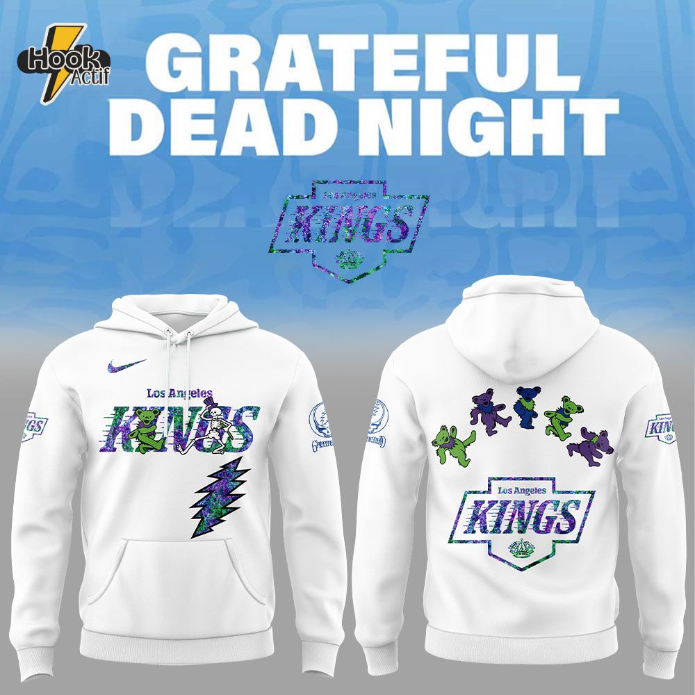 Los Angeles Kings Grateful Dead Night Hoodie Los Angeles Kings Grateful Dead Night Hoodie