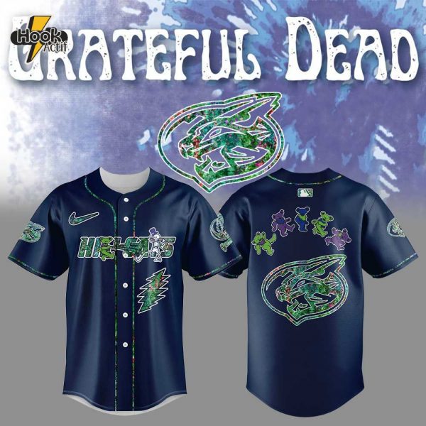 Lynchburg Hillcats Grateful Dead 60th Anniversary Blue Baseball Jersey