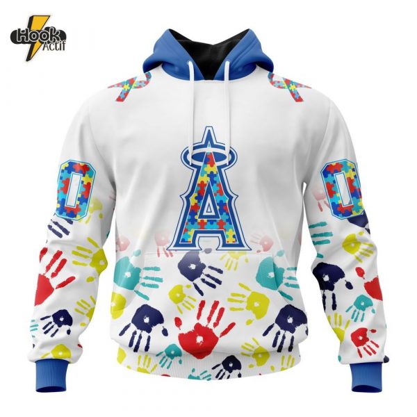 MLB Los Angeles Angels Special Autism Awareness Design Hoodie
