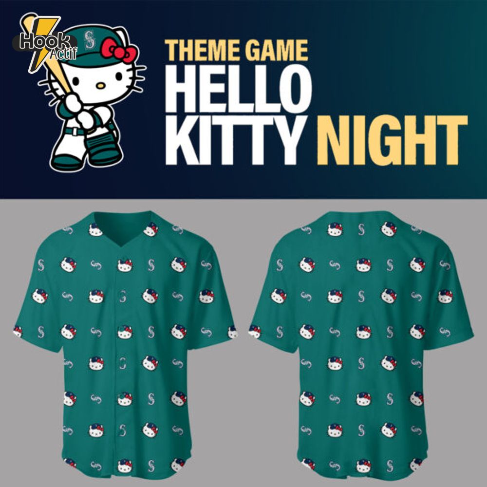 Mariners Baseball 2025 Limited Mariners x Hello Kitty Baseball Jersey Mariners Baseball 2025 Limited Mariners x Hello Kitty Baseball Jersey