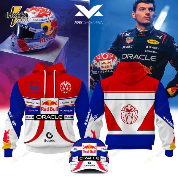 Max Verstappen 2025 Red Bull Racing New Hoodie, Cap