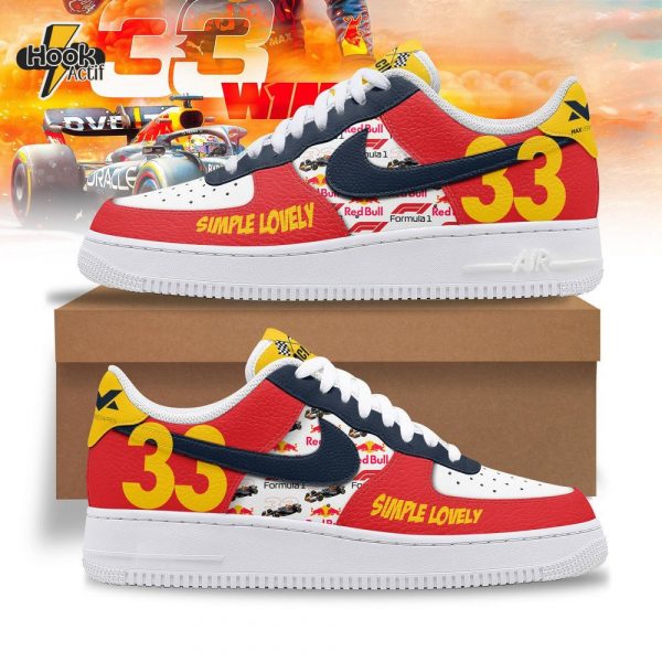 Max Verstappen F1 Red Bull Racing Simple Lonely Nike Air Force 1