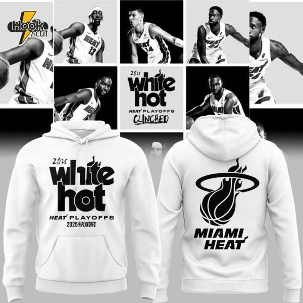 Miami HEAT Special 2025 Playoffs White Hot Hoodie