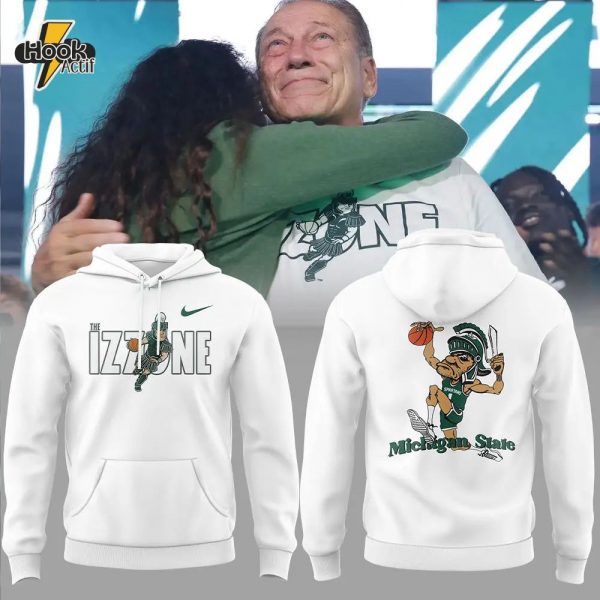 Michigan State Men's Basketball Coach Tom Izzo White Hoodie Limited Edition