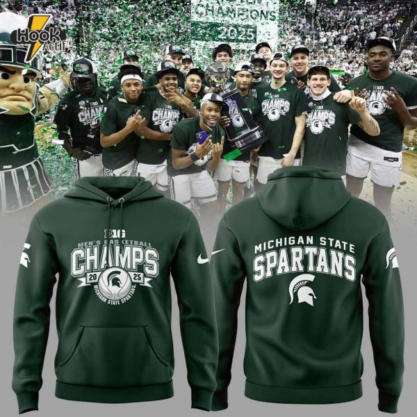 Michigan State Spartans Men's Basketball Big Ten Champs 2025 Hoodie Limited Edition