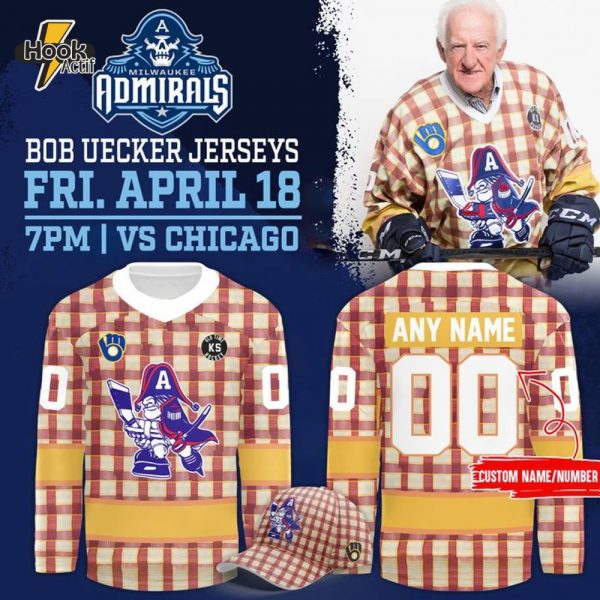 Milwaukee Admirals x Bob Uecker Special 2025 Hockey Jersey