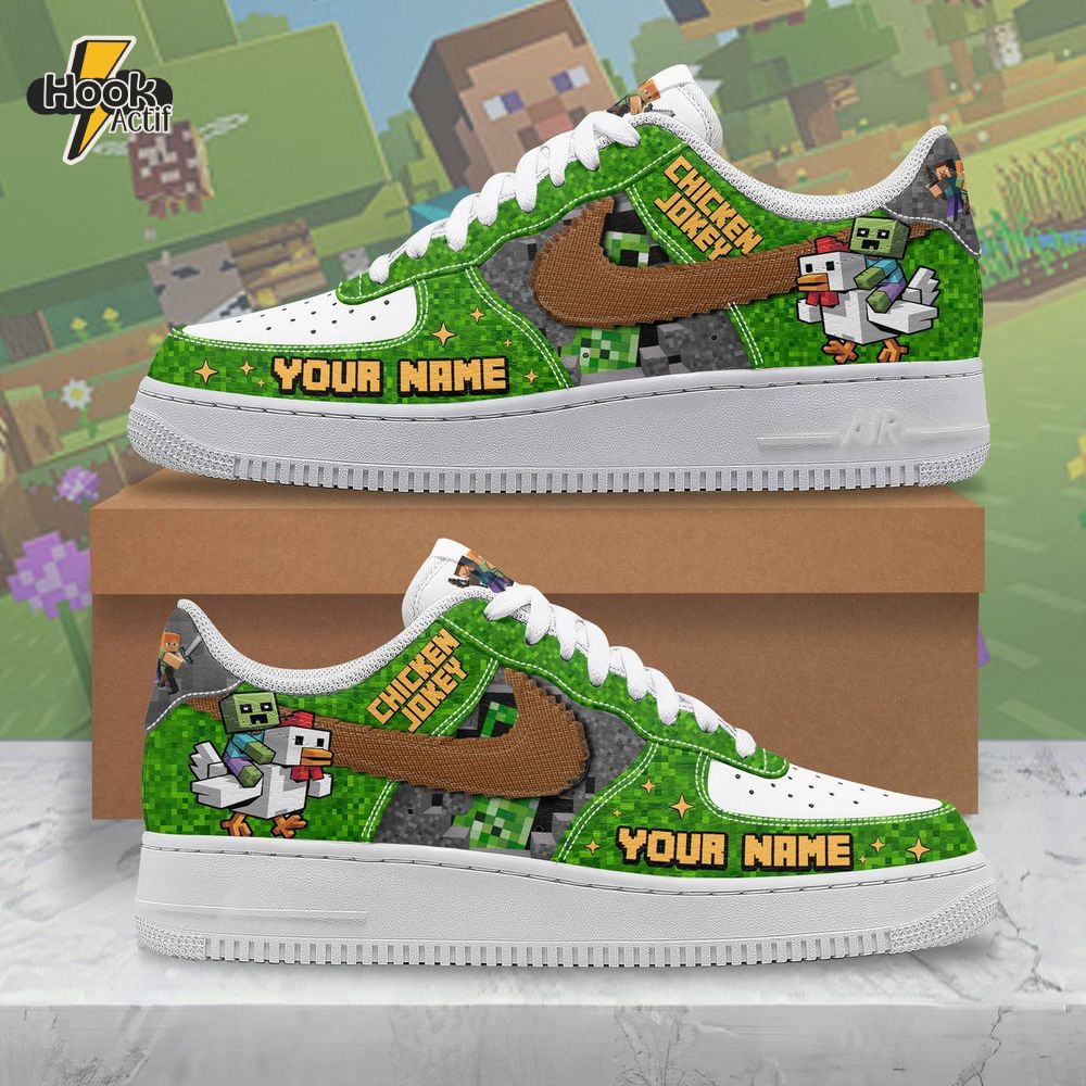Minecraft Chicken Jockey Custom Name Air Force 1 Sneaker Minecraft Chicken Jockey Custom Name Air Force 1 Sneaker