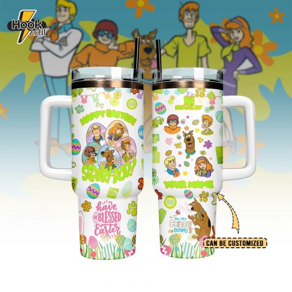 Mistmerch Scooby-Doo x Happy Easter Custom Stanley Quencher 40oz Stainless Tumbler
