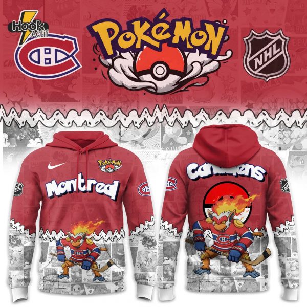 Montreal Canadiens x Pokémon Infernape 2025 Hoodie  Jogger & Cap Combo