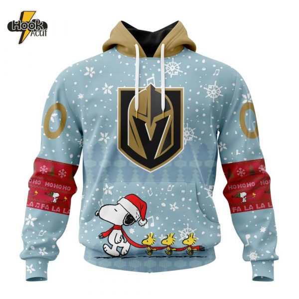 NHL Vegas Golden Knights Special Peanuts Christmas Design Hoodie