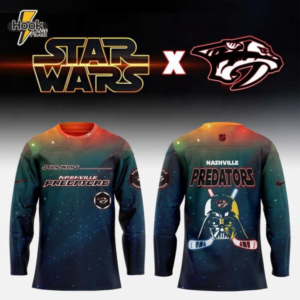 Nashville Predators x Star War New Combo Hockey Jersey Jogger Cap